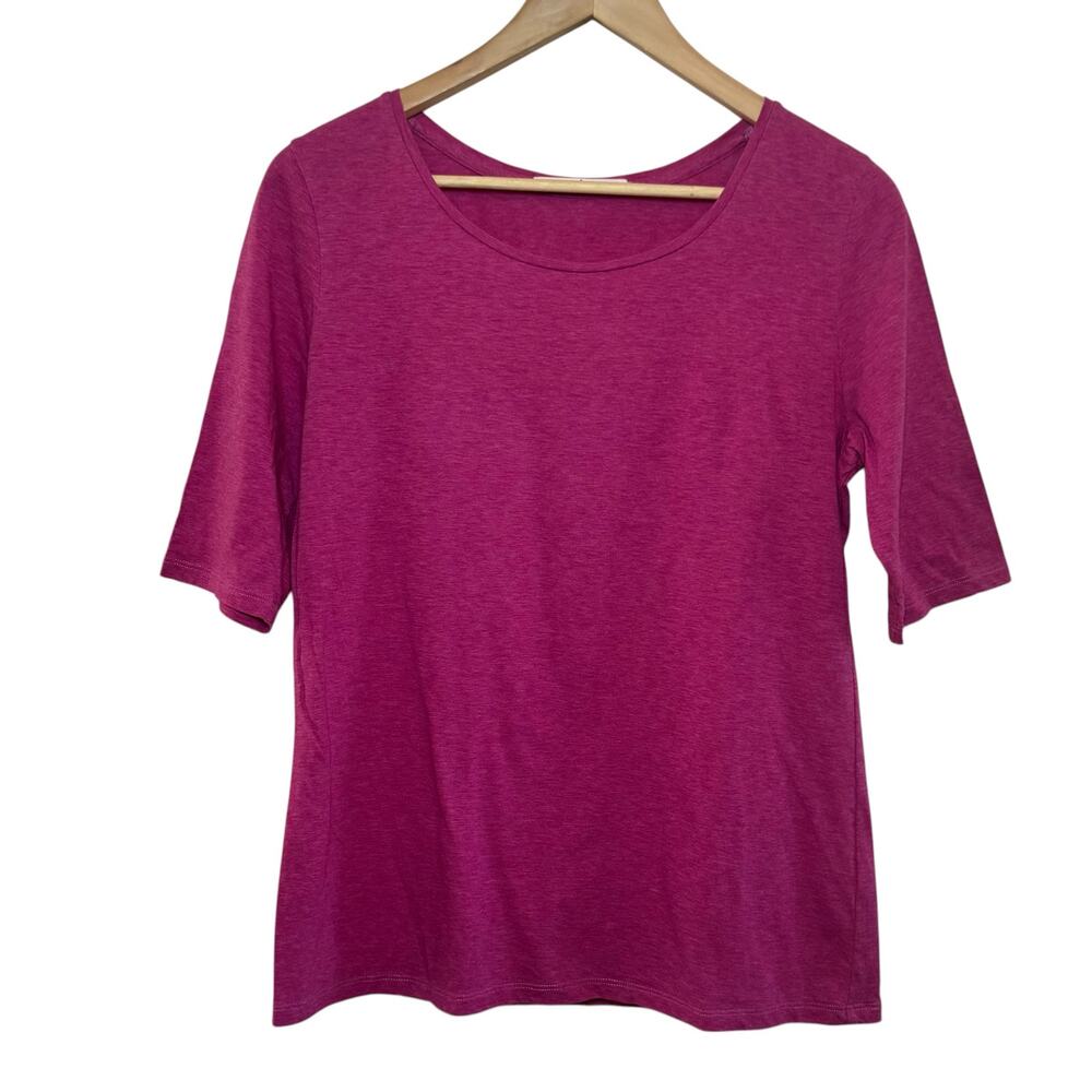 Peruvian Connection 100% Pima Cotton Pink Carmel Top Size Medium